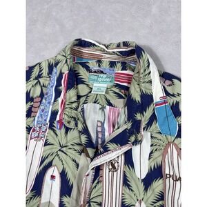 Reyn Spooner Rayon Shirt Size XL Aloha Hawaiian Surfboard Short Sleeve Button Up